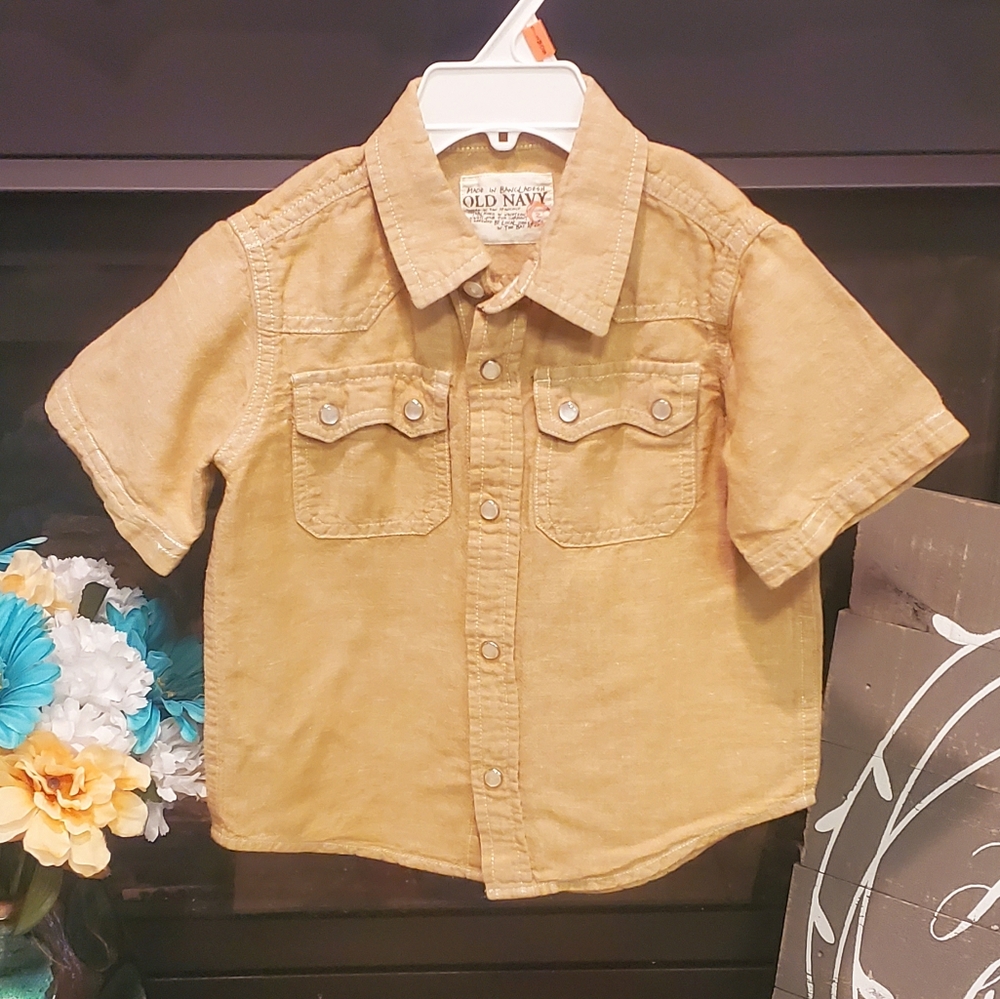 Toddler Boys Pearl Snap Button Down